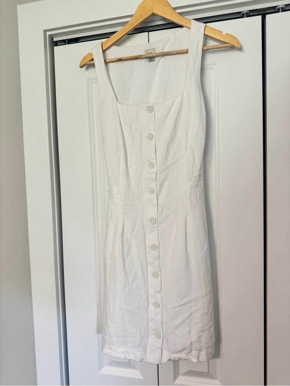 a new day White Button-Front Mini Dress